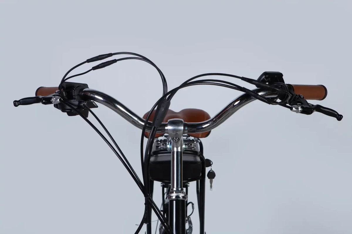 Велосипед з електроприводом 28" ST Dorozhnik eRETRO Vbr FR рама-19" 36B 13А*г 500Вт чорний 2026