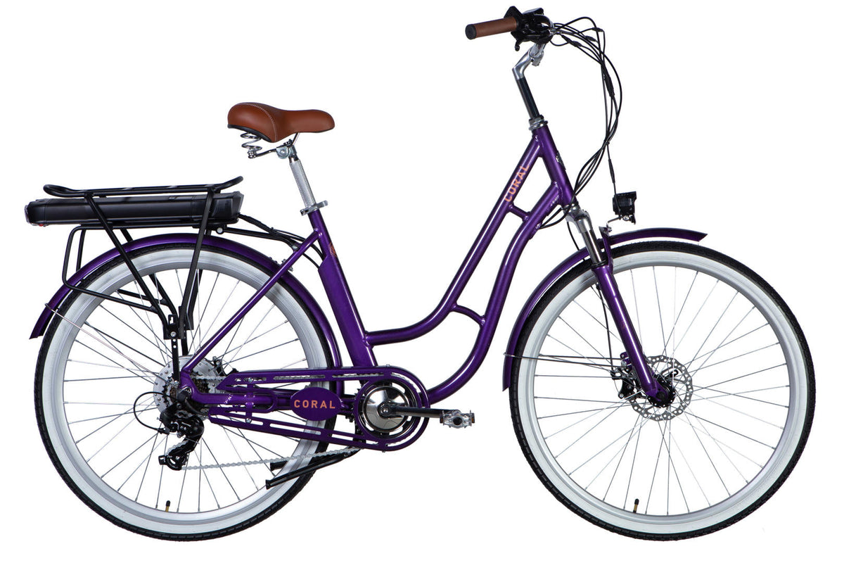 Велосипед з електроприводом 28" AL Dorozhnik eCORAL DD FR рама-19" 48B 13А*г 500Вт фіолетово-синій 2026
