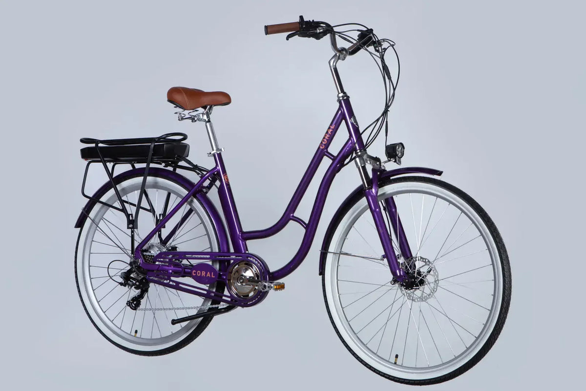 Велосипед з електроприводом 28" AL Dorozhnik eCORAL DD FR рама-19" 48B 17.5А*г 500Вт фіолетово-синій 2026