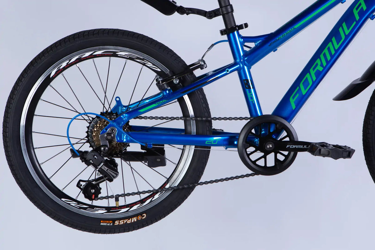Велосипед уцінений AL 20" Formula BLACKWOOD Vbr FR рама-11" синій з зеленим 2026