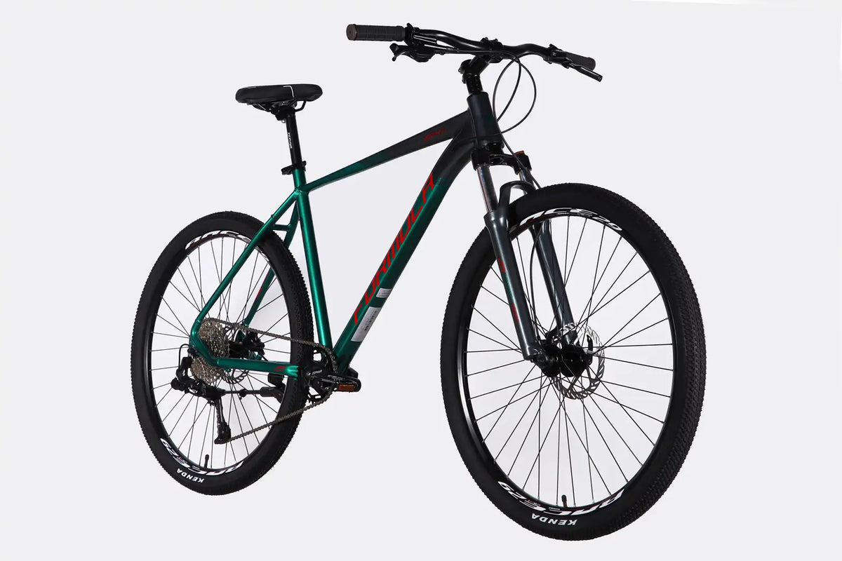 Велосипед AL 29" Formula ZEPHYR 1.0 HDD рама-21" темно-сріблястий з зеленим 2026